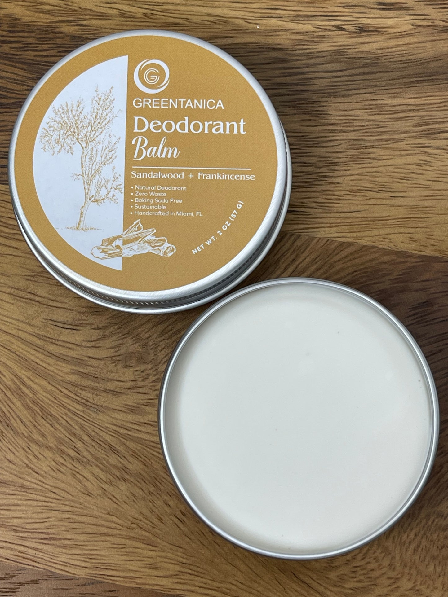 Sandalwood + Frankincense Vegan Deodorant Balm